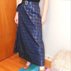 Unique vintage tartan maxi skirt